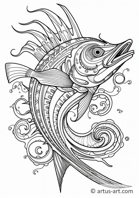 Pagina de colorat Peștele-sabie